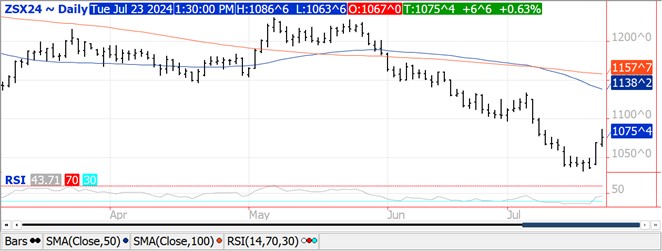 QST Chart Soybeans 7.23