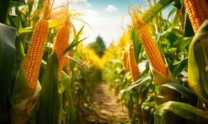 ripe ears of golden corn